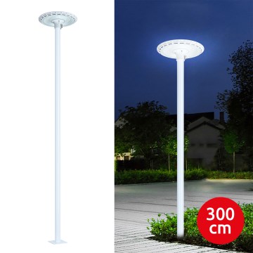 Brilagi - Lampione stradale LED da esterno con palo da 3 m URBANSPARK LED/120W/230V bianco IP65