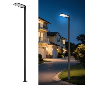 Brilagi - Lampione stradale LED da esterno con palo e snodo 4 m URBANLIGHT LED/200W/230V nero IP65