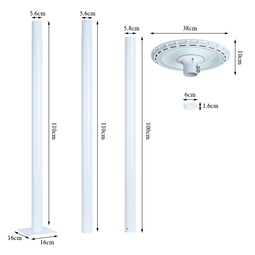 Brilagi - Lampione stradale LED per esterni URBANSPARK LED/120W/230V bianco IP65