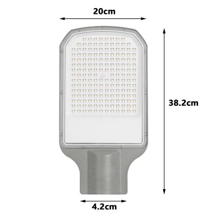 Brilagi - Lampione stradale LED URBANLIGHT LED/100W/230V grigio IP65