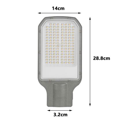 Brilagi - Lampione stradale LED URBANLIGHT LED/50W/230V grigio IP65