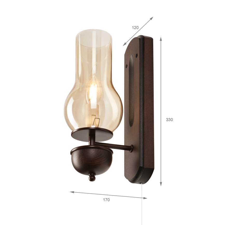 Brilagi - LED Applique COTTAGE 1xE14/40W/230V faggio/marrone