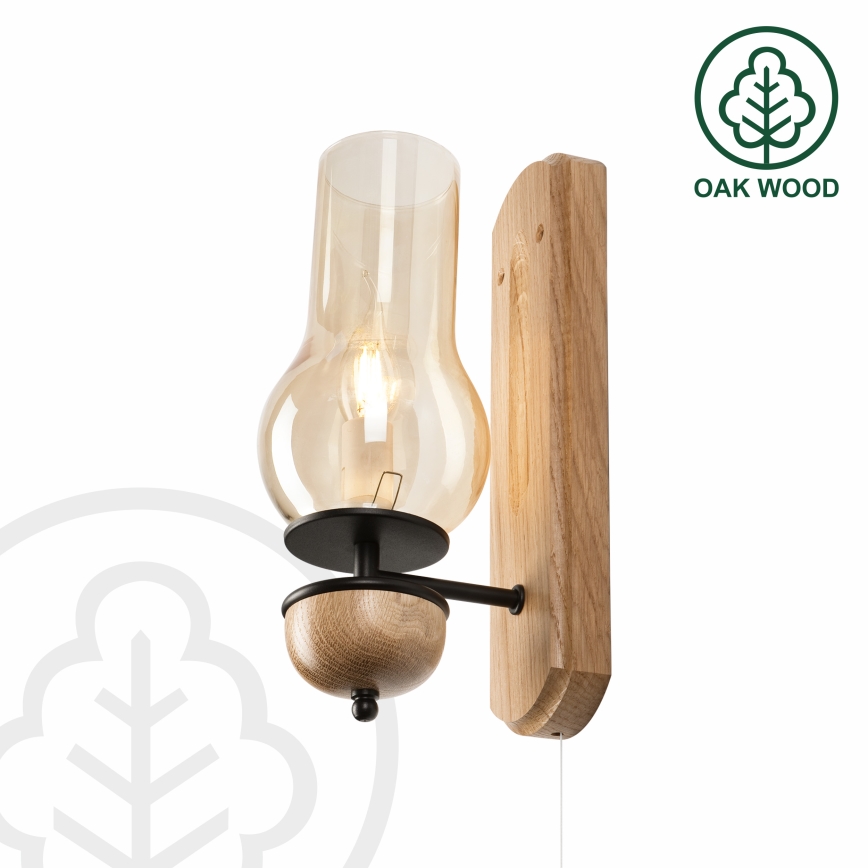 Brilagi - LED Applique COTTAGE 1xE14/40W/230V quercia/marrone