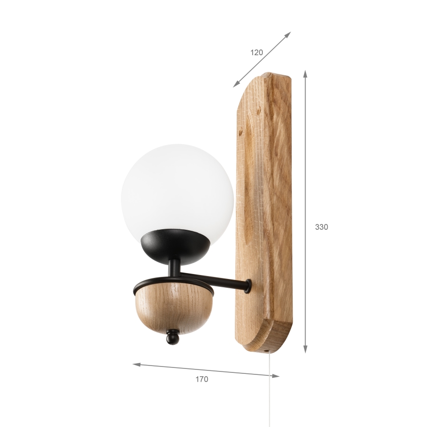 Brilagi - LED Applique COTTAGE 1xG9/40W/230V quercia/bianco