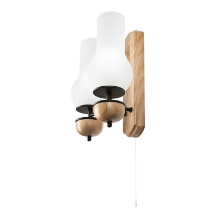 Brilagi - LED Applique COTTAGE 2xE14/40W/230V quercia/bianco