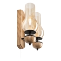 Brilagi - LED Applique COTTAGE 2xE14/40W/230V quercia/marrone