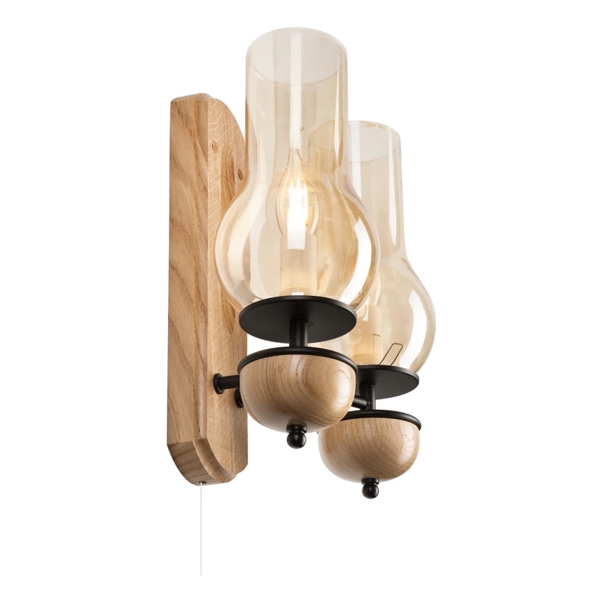 Brilagi - LED Applique COTTAGE 2xE14/40W/230V quercia/marrone