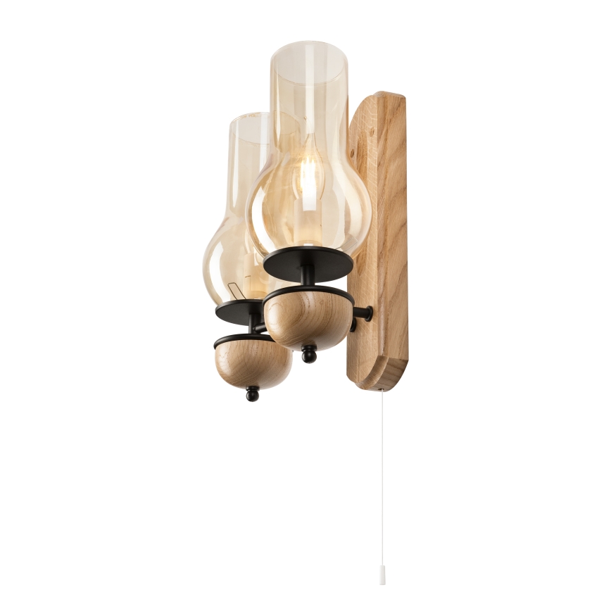 Brilagi - LED Applique COTTAGE 2xE14/40W/230V quercia/marrone