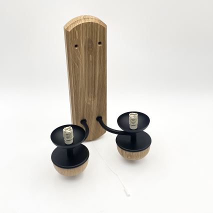 Brilagi - LED Applique COTTAGE 2xG9/40W/230V quercia/bianco