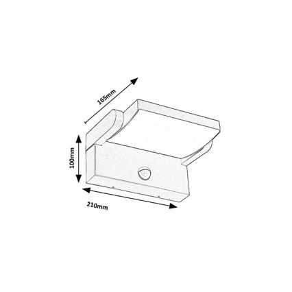 Brilagi - LED Applique da esterno con sensore ANKLE LED/18W/230V 4000K IP65 antracite