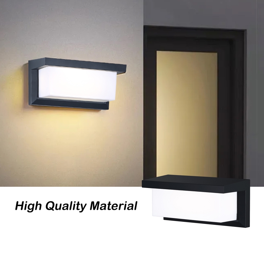 Brilagi - LED Applique da esterno con sensore BRICKY LED/12W/230V nero IP54