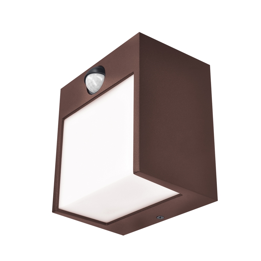 Brilagi - Applique LED da esterno con sensore TERNI LED/12W/230V marrone IP44