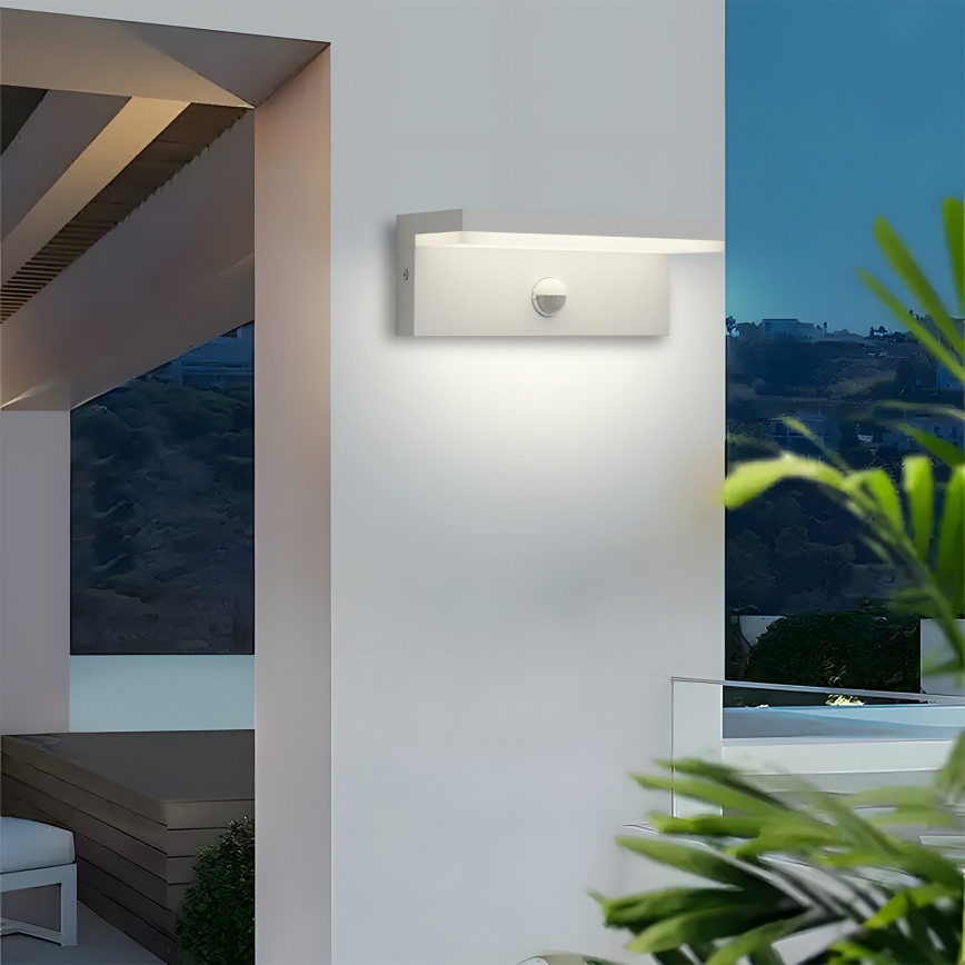 Brilagi - Lampada da parete per esterni LED con sensore TESSI LED/10W/230V bianca IP54