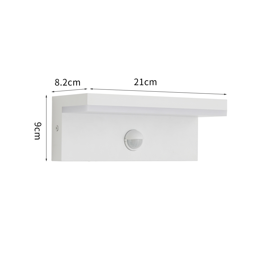 Brilagi - Lampada da parete per esterni LED con sensore TESSI LED/10W/230V bianca IP54