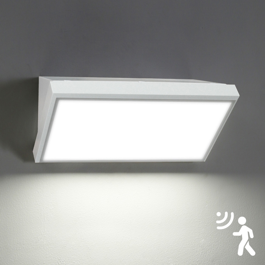 Brilagi - LED Applique da esterno con sensore TRIANGLE LED/20W/230V bianco IP65