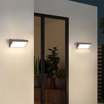 Brilagi - Applique LED dimmerabile per esterni TRIANGLE 1xE27/6W/230V 2700-6500K IP65 marrone
