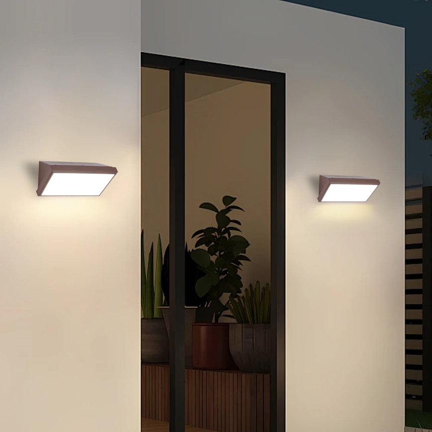 Brilagi - Applique LED dimmerabile per esterni TRIANGLE 1xE27/6W/230V 2700-6500K IP65 marrone