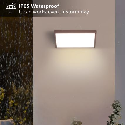Brilagi - Applique LED dimmerabile per esterni TRIANGLE 1xE27/6W/230V 2700-6500K IP65 marrone