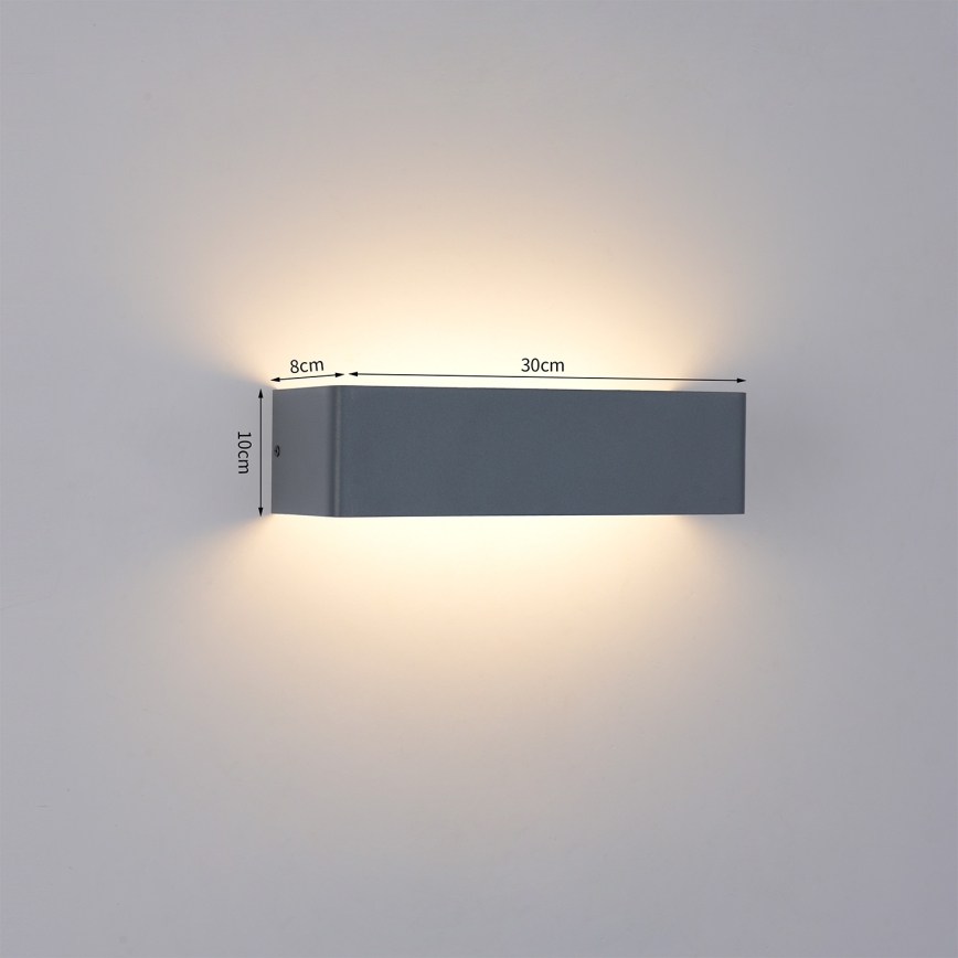 Brilagi - Applique da esterno LED DONNANI LED/12W/230V 30 cm antracite IP44