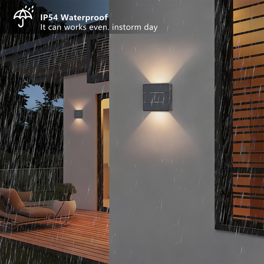 Brilagi -LED Applique da esterno DOUBLERAY LINE LED/6W/230V antracite IP54