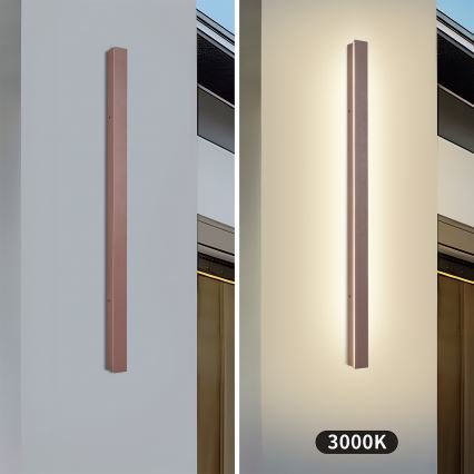 Brilagi - Applique da esterno LINEAR LED/22W/230V 3000K IP65 100 cm marrone CRI 90