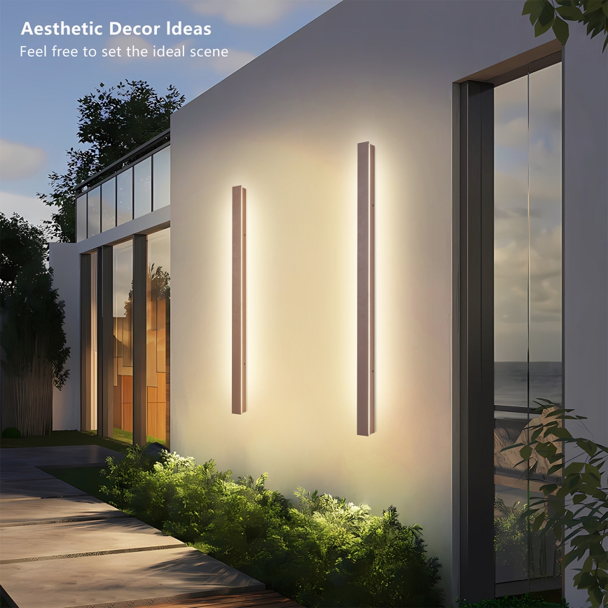 Brilagi - Applique da esterno LINEAR LED/22W/230V 3000K IP65 100 cm marrone CRI 90