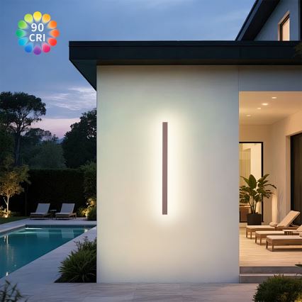 Brilagi - Applique da esterno LINEAR LED/22W/230V 3000K IP65 100 cm marrone CRI 90