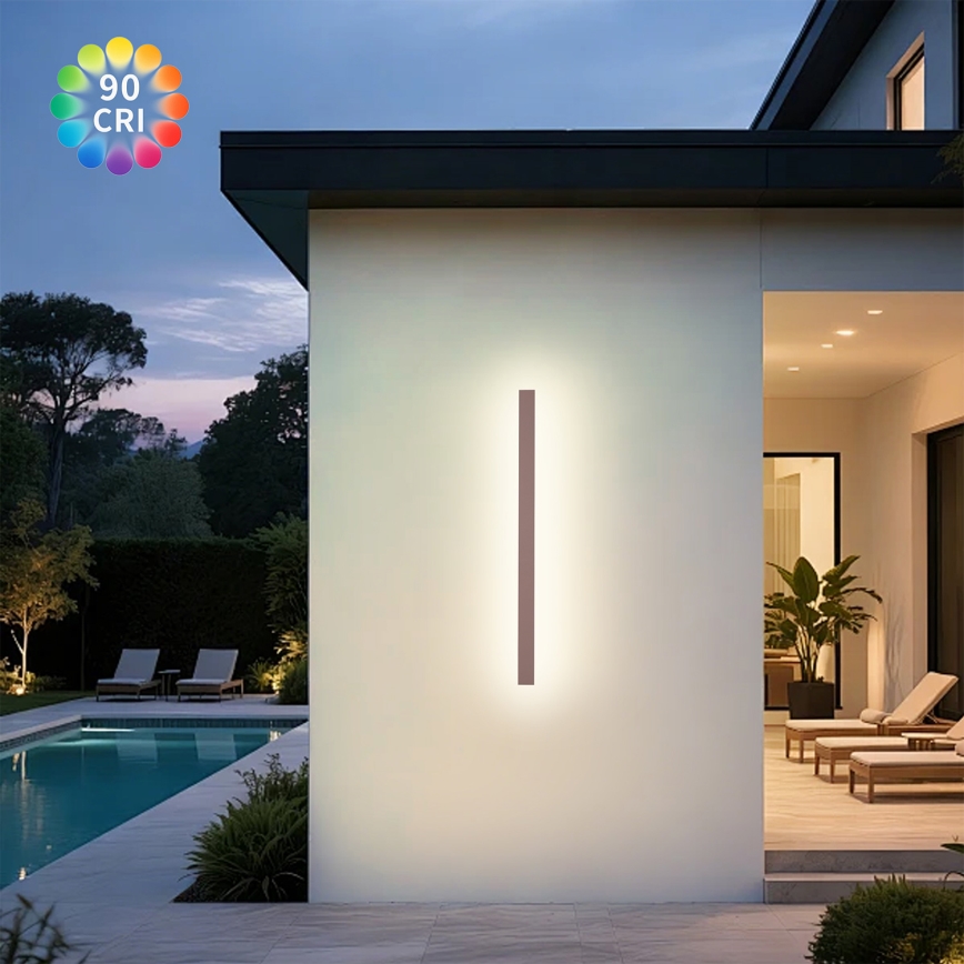 Brilagi - Applique da esterno LINEAR LED/22W/230V 3000K IP65 100 cm marrone CRI 90