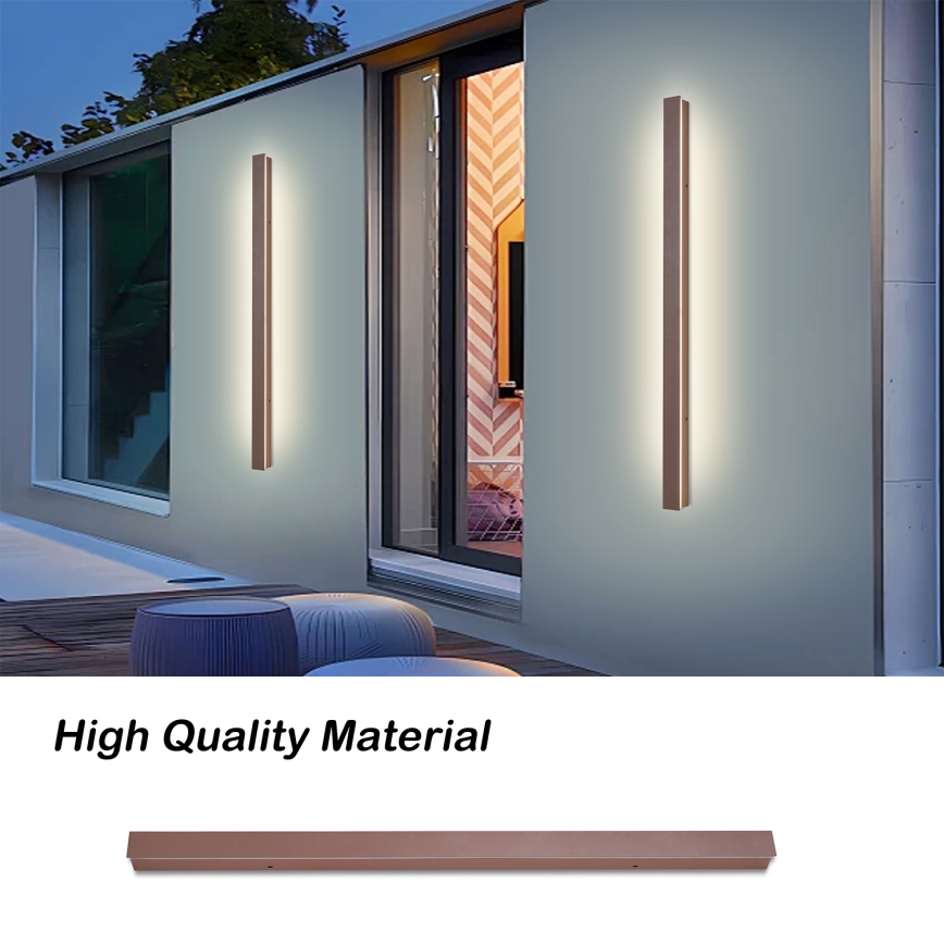 Brilagi - Applique da esterno LINEAR LED/22W/230V 3000K IP65 100 cm marrone CRI 90