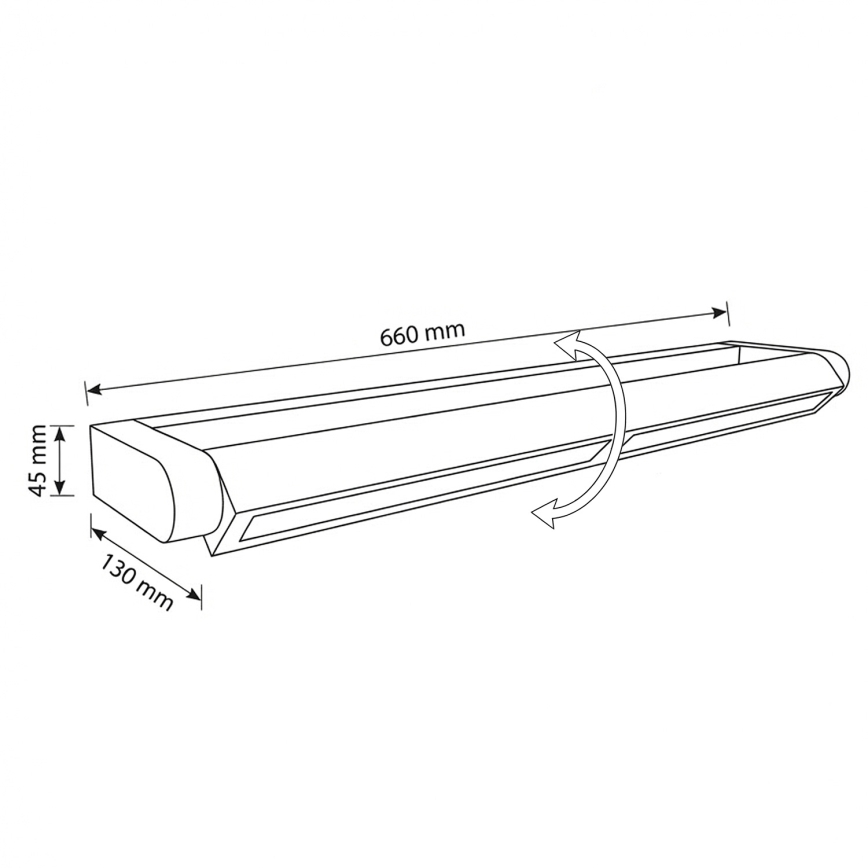 Brilagi - Lampada da parete LED per esterni SALERNO LED/24W/230V, 66 cm, antracite, IP65
