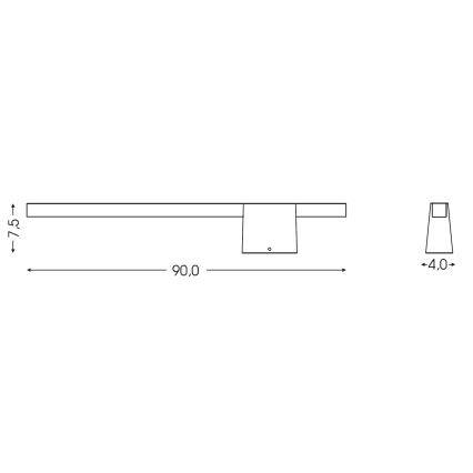 BRILAGI - LED Applique da esterno VELORA LED/12W/230V 90 cm IP44 marrone