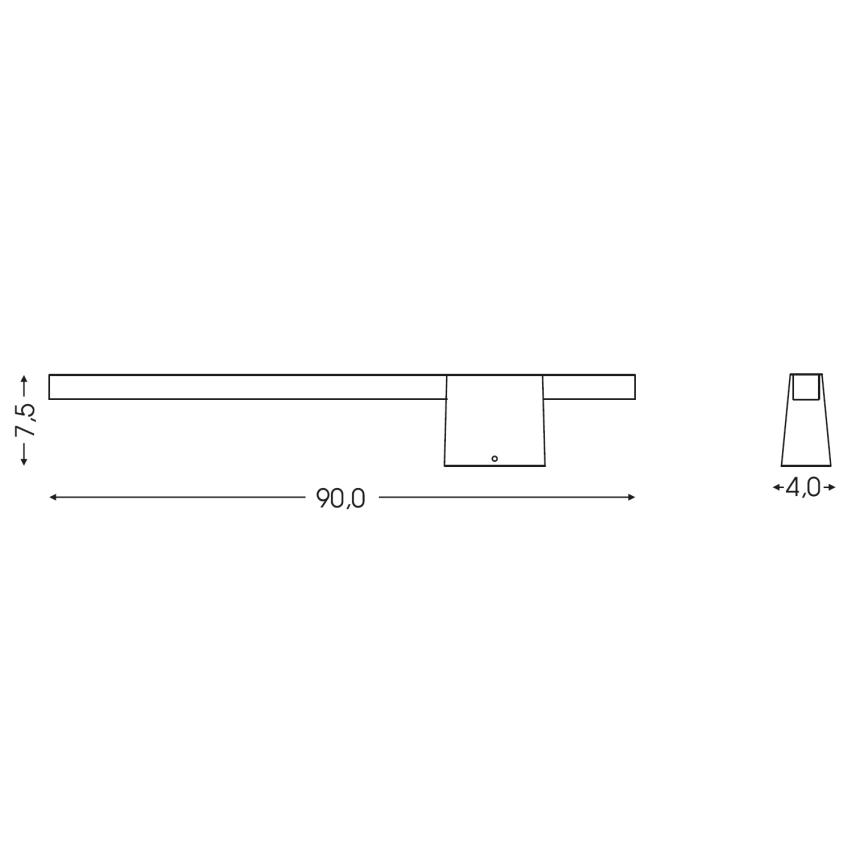 BRILAGI - LED Applique da esterno VELORA LED/12W/230V 90 cm IP44 nero