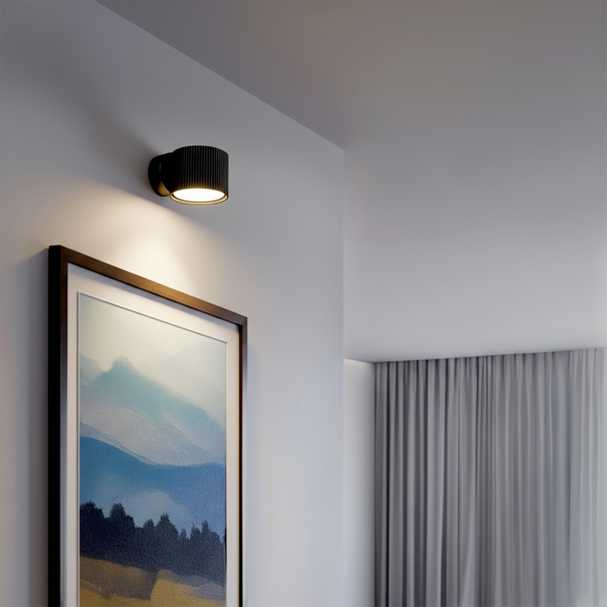 Brilagi - LED Applique da parete orientabile STRIPY 1xGX53/15W/230V nera