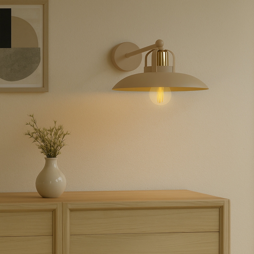 Brilagi - LED Applique FLAMENGO 1xE27/60W/230V beige