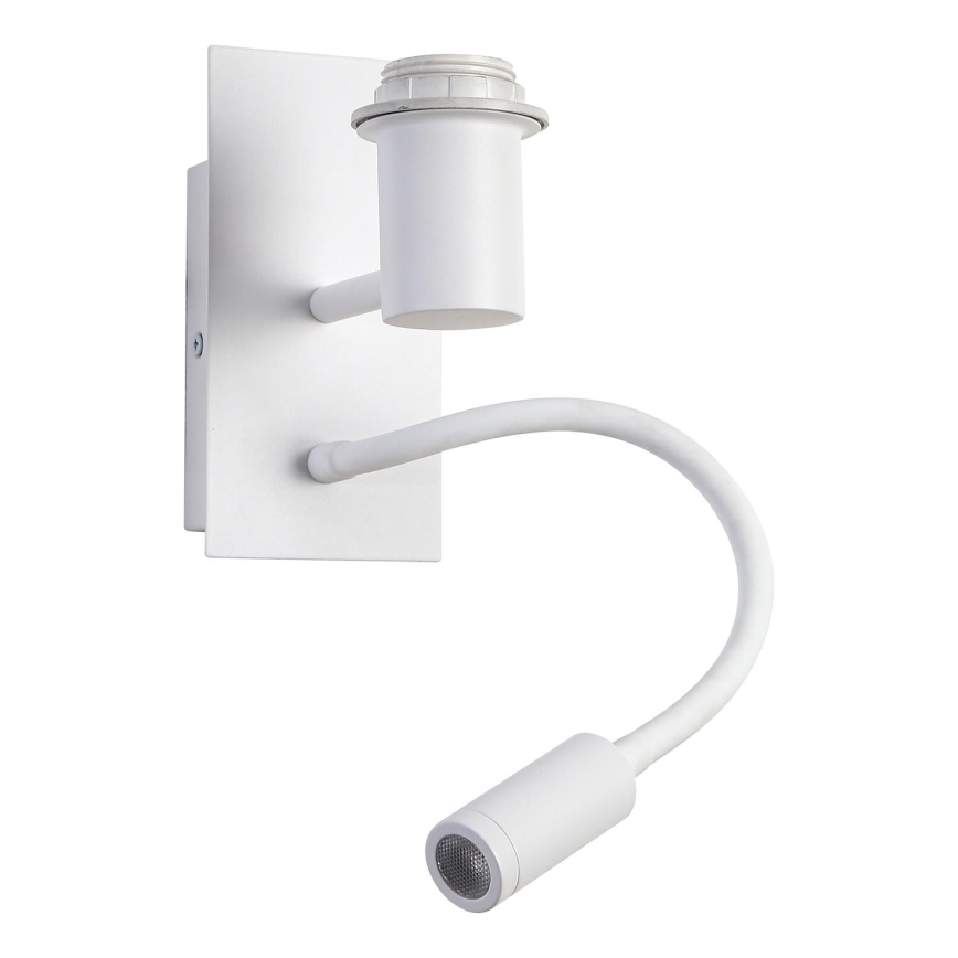 Brilagi - Lampada da parete flessibile a LED NUBILA 1xE27/25W/230V + LED/3W bianco/grigio chiaro