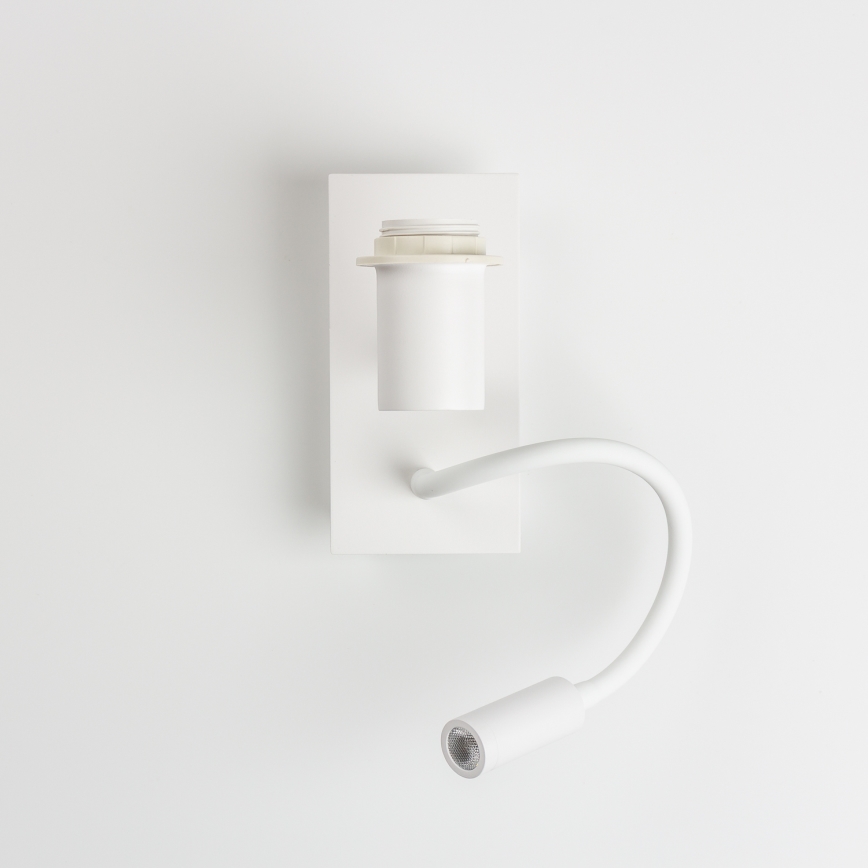 Brilagi - Lampada da parete flessibile a LED NUBILA 1xE27/25W/230V + LED/3W bianco/grigio chiaro