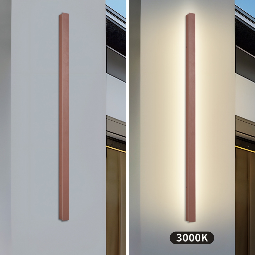 Brilagi - Applique da parete per esterni LED LINEAR LED/32W/230V 3000K IP65 140 cm marrone CRI 90