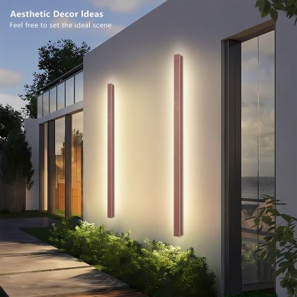 Brilagi - Applique da parete per esterni LED LINEAR LED/32W/230V 3000K IP65 140 cm marrone CRI 90