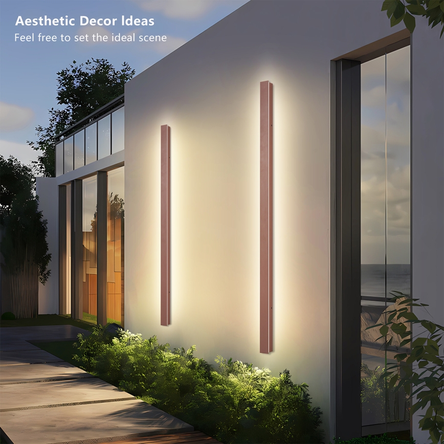 Brilagi - Applique da parete per esterni LED LINEAR LED/32W/230V 3000K IP65 140 cm marrone CRI 90