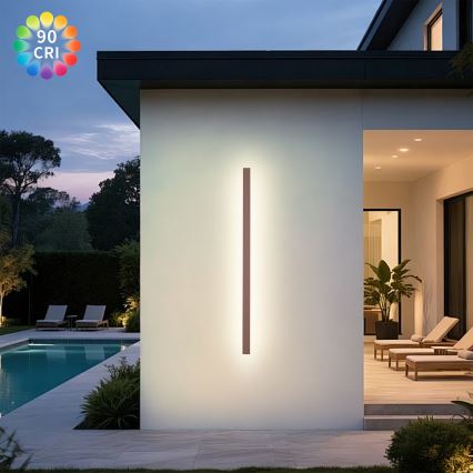 Brilagi - Applique da parete per esterni LED LINEAR LED/32W/230V 3000K IP65 140 cm marrone CRI 90