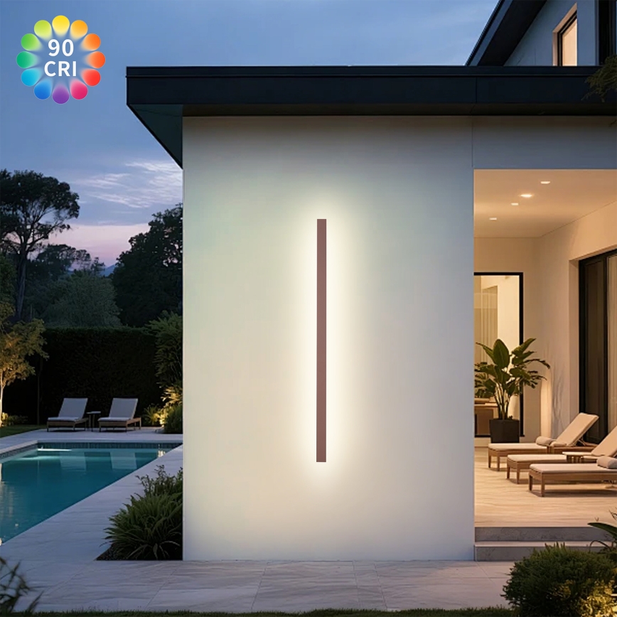 Brilagi - Applique da parete per esterni LED LINEAR LED/32W/230V 3000K IP65 140 cm marrone CRI 90