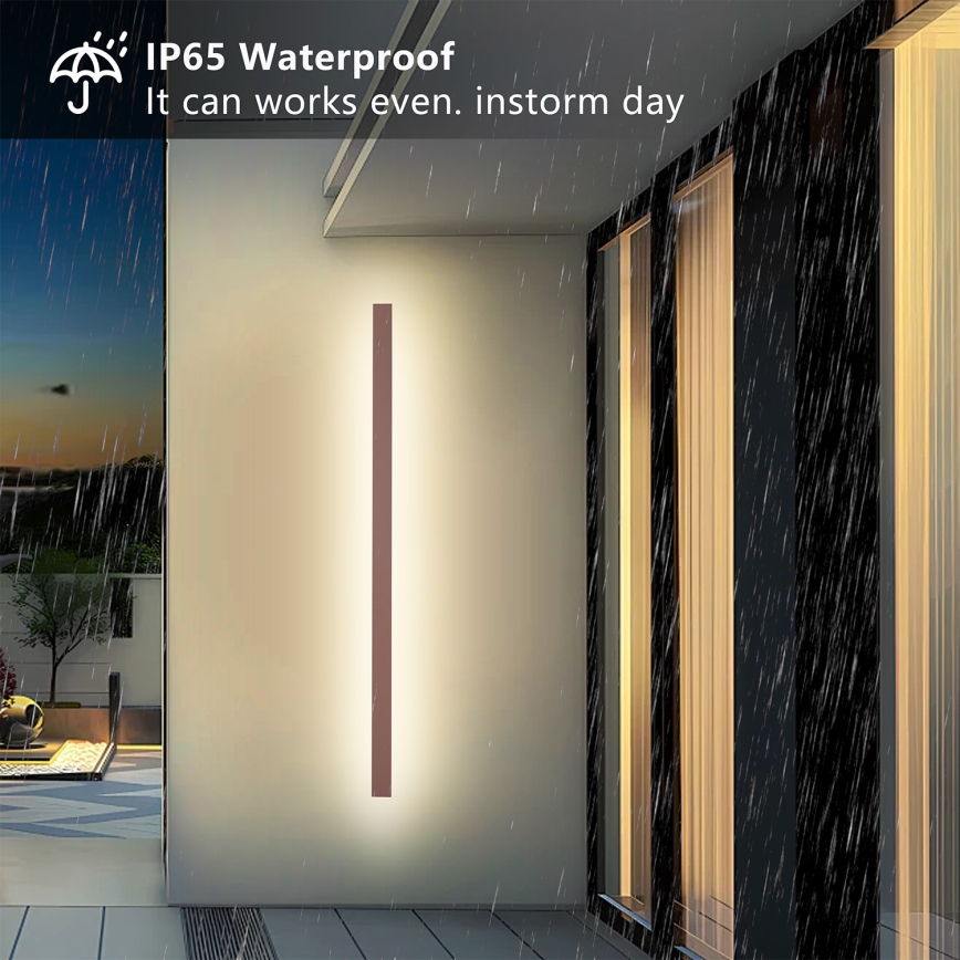 Brilagi - Applique da parete per esterni LED LINEAR LED/32W/230V 3000K IP65 140 cm marrone CRI 90