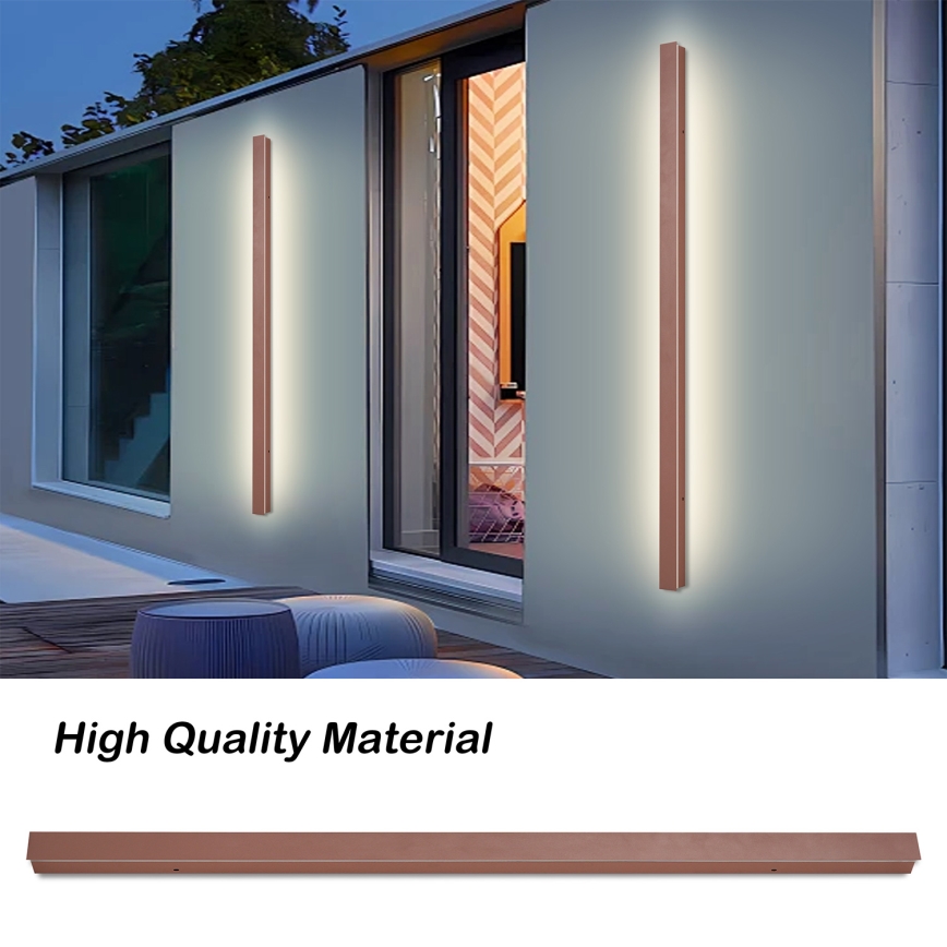 Brilagi - Applique da parete per esterni LED LINEAR LED/32W/230V 3000K IP65 140 cm marrone CRI 90