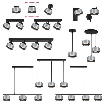 Brilagi - LED RGB+CCT Lampada da incasso dimmerabile AURA LUX 1xGX53/14W/230V 2700-6500K Wi-Fi Tuya nero/fumé
