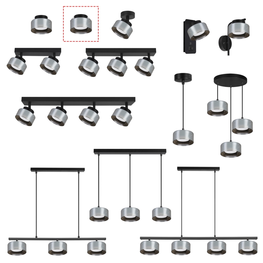 Brilagi - LED RGB+CCT Lampada da incasso dimmerabile AURA LUX 1xGX53/14W/230V 2700-6500K Wi-Fi Tuya nero/fumé