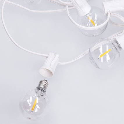 Brilagi - LED Catena luminosa decorativa da esterno GIRLANDA 25xE12/0,8W/230V 20m bianco IP44 bianco caldo