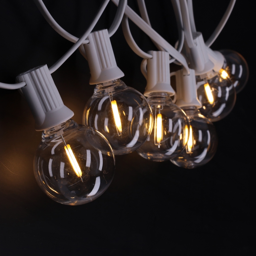 Brilagi - LED per esterni catena decorativa GIRLANDA 10xE12/0,6W/230V 8m bianco IP44 bianco caldo
