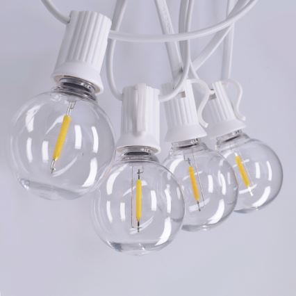 Brilagi - LED per esterni catena decorativa GIRLANDA 10xE12/0,6W/230V 8m bianco IP44 bianco caldo
