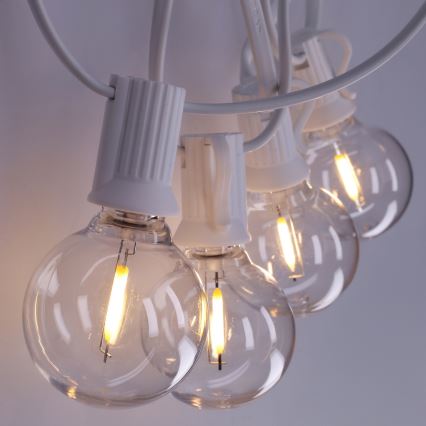 Brilagi - LED per esterni catena decorativa GIRLANDA 10xE12/0,6W/230V 8m bianco IP44 bianco caldo