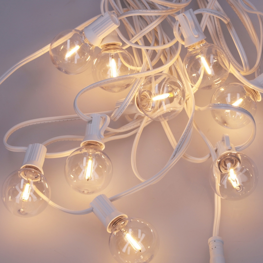 Brilagi - LED per esterni catena decorativa GIRLANDA 10xE12/0,6W/230V 8m bianco IP44 bianco caldo